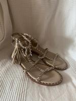 Neu Ash Sandalen Gr. 40 Silber Beige Leder NP 220€ West - Nied Vorschau