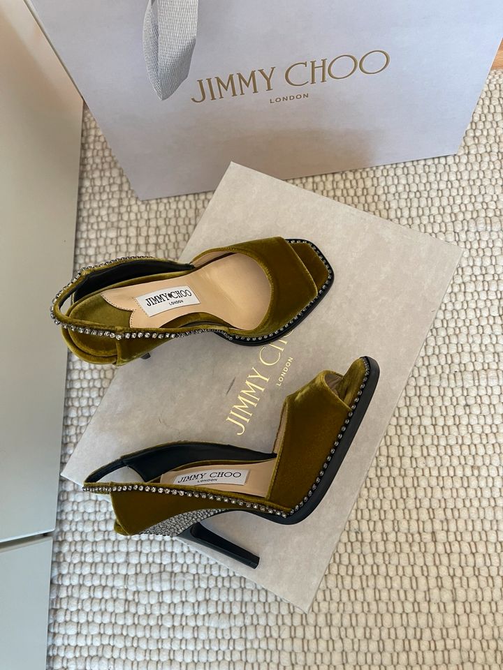 Original Jimmy Choo Velvet W/Crystal Trim in Hamburg