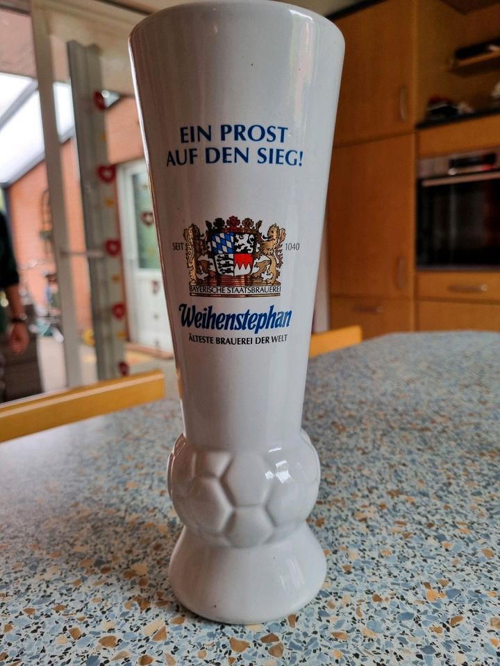 Weihenstephan Bier, 6 x  Keramik Fußball Editions Krüge 0,5l in Aurich