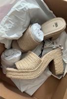 Zara Keil Absatz Pantolette Sandale Schuhe heels 38 neu beige Baden-Württemberg - Ulm Vorschau