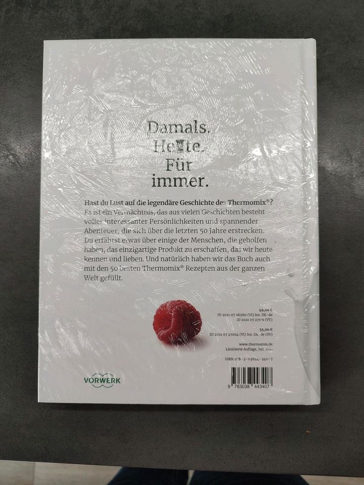 Noch original verpackt Thermomix Damals heute für immer" Kochbuch in Kastellaun
