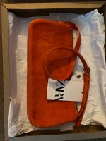 ZARA Ledertasche mit Kunstfell orange Bayern - Neu Ulm Vorschau