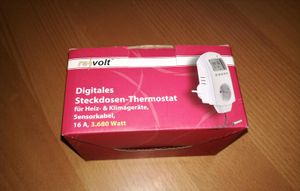 revolt Steckdosenthermostat: Digitales Steckdosen-Thermostat für Heiz- &  Klimageräte, Sensorkabel (Steckdosenthermostat mit Fühler, Thermostat  Steckdose mit Fühler)