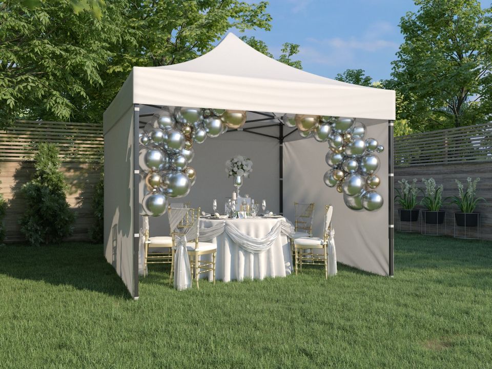 PROFI 3x6m Faltpavillon Popup Partyzelt Gartenzelt WEIß ANGEBOT mit Seiten in Berlin