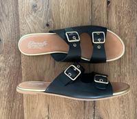 Schwarze Damen Sandale / Pantolette Größe 45 Nordrhein-Westfalen - Leverkusen Vorschau