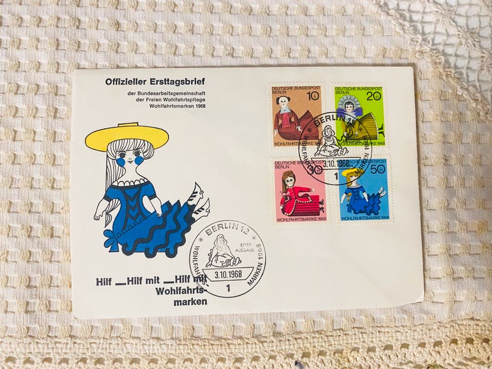 Briefmarke,GedankenBlatt,ErstagBrief in Bonn