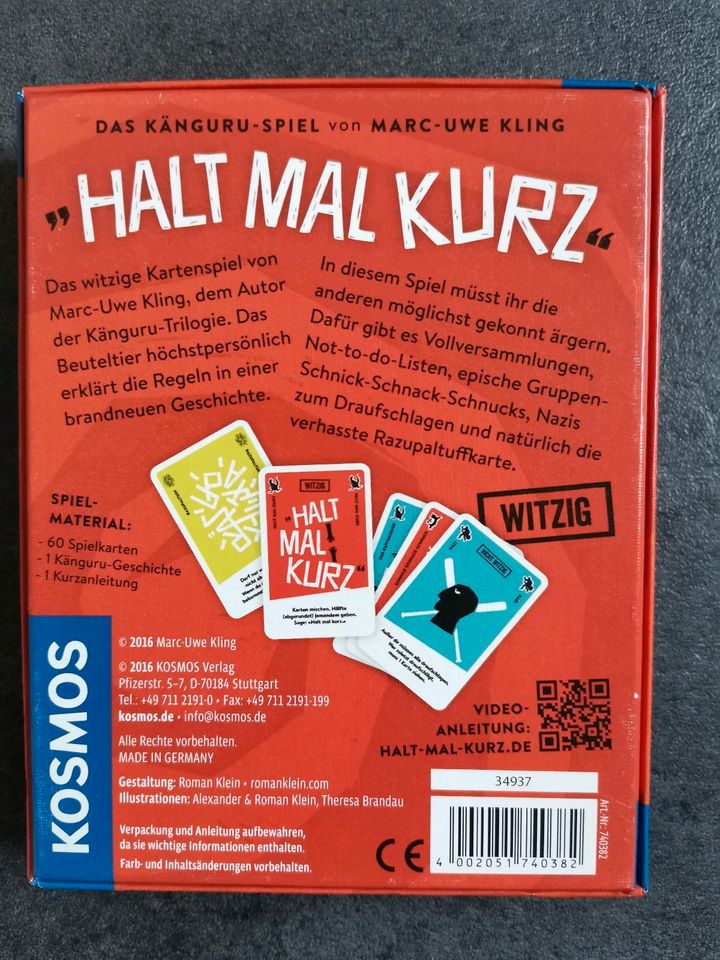 Kartenspiel "Halt mal kurz" in Velbert