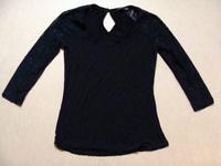 T-Shirt 3/4 Arm, Gr. S schwarz mit Spitze von Bershka Hessen - Gießen Vorschau