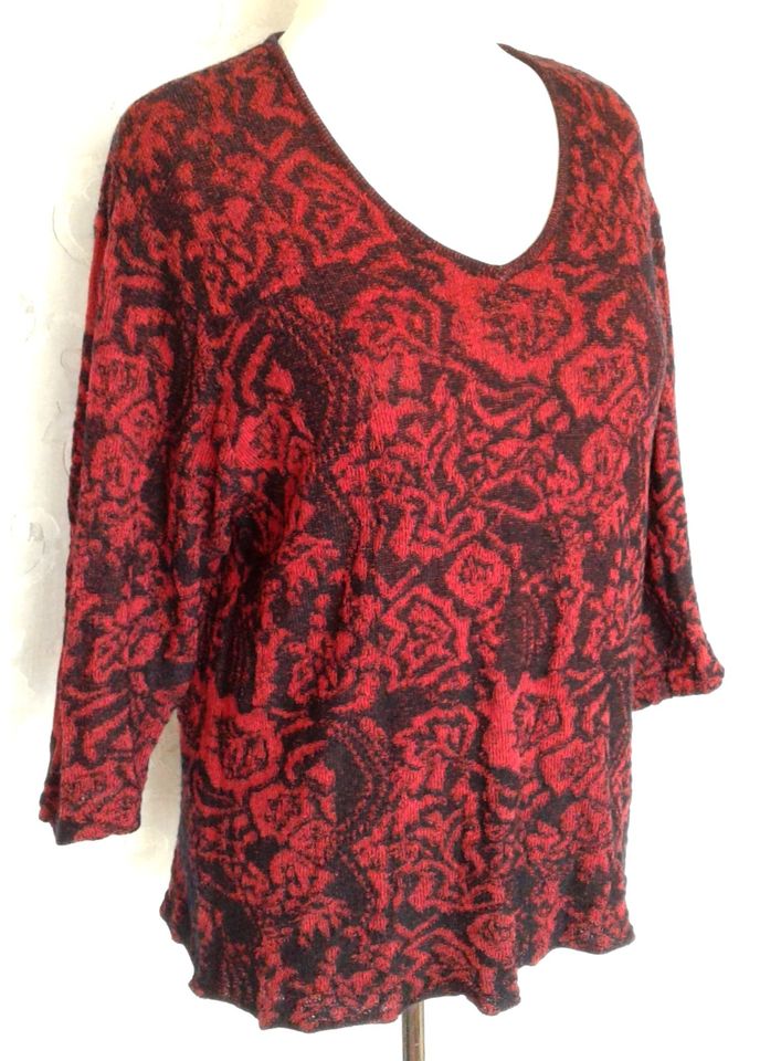 Pullover Woll-Pulli schwarz Spitzen-Kragen sexy boho warm 42 44XL in Berlin