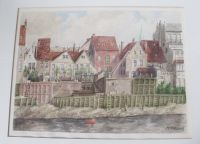 Großes Aquarell H. Kropp Bremen Teerhof 1935 toller Zustand Neustadt - Buntentor Vorschau