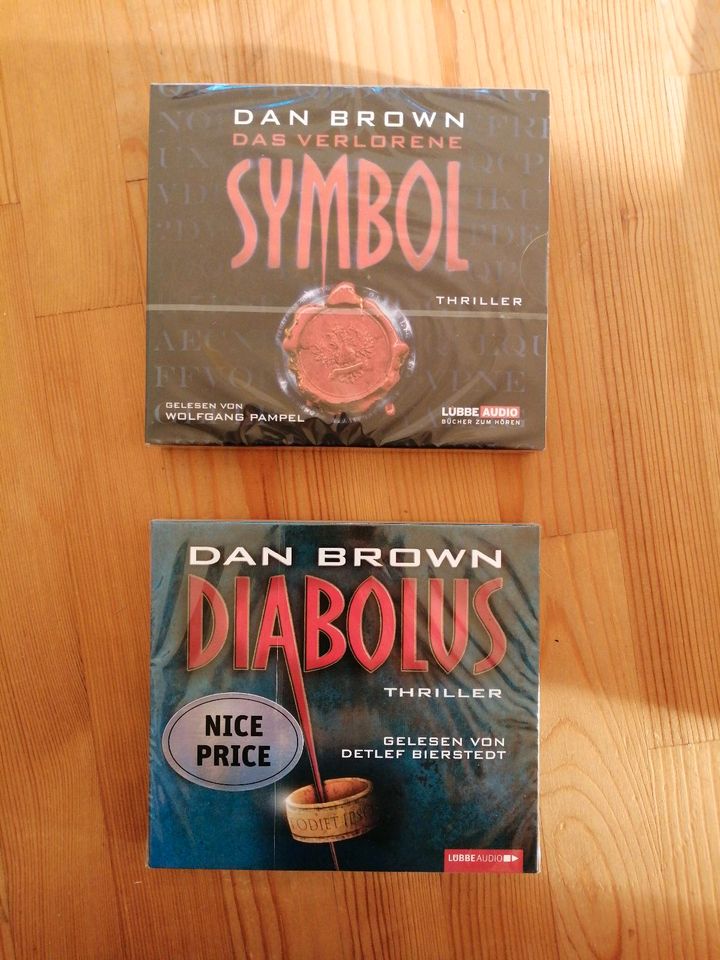 2x Hörbuch CD, NEU, Dan Brown "Das verlorene Symbol", "Diabolus" in Leipzig