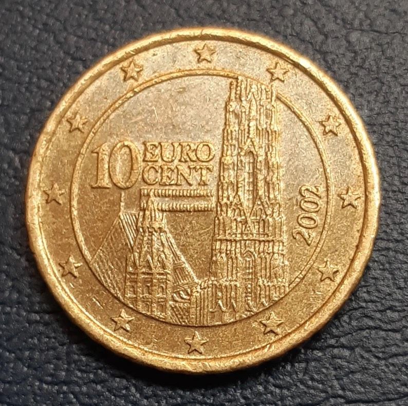 Seltene 10 Cent Münze aus Österreich 2002 in Sontheim