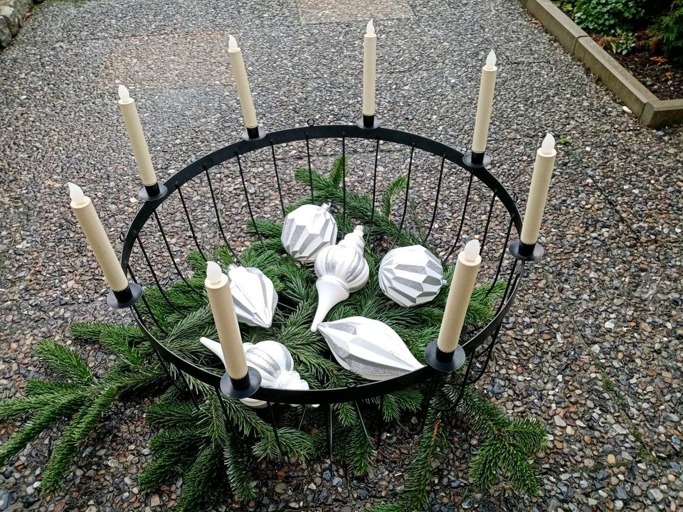 Schale Korb hängend riesig, Hängekorb Metall Weihnachtsdeko in Neustadt in Holstein