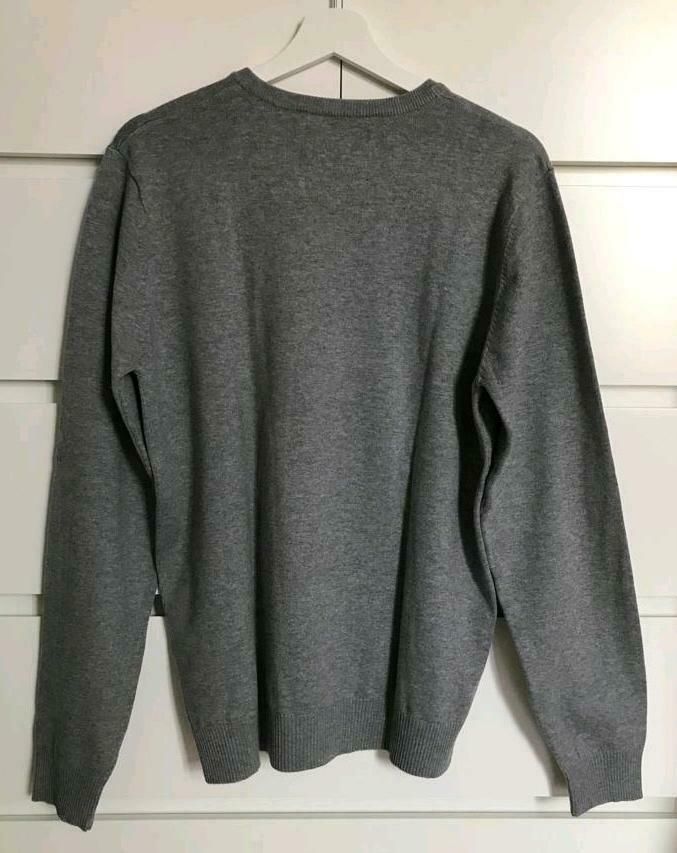 Jack & Jones Premium Pullover grau V-Ausschnitt Pulli Größe M in Kerken