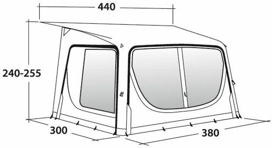 Outwell 380SA Luftvorzelt Camping in Brünn bei Eisfeld