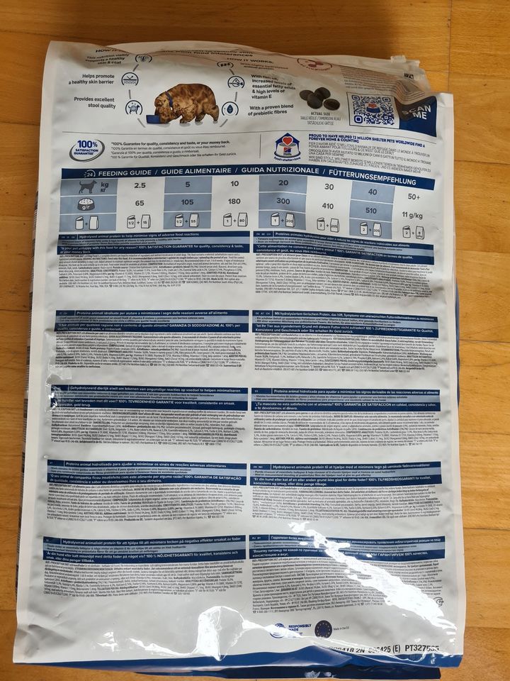 Hill's Prescription z/d Diet Trockenfutter, Hund 10 kg,NP 70 Euro in München