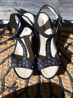 GEOX Leder Sandalette Sandalen 39 6 schwarz Wedges Keilabsatz Bayern - Bodenkirchen Vorschau