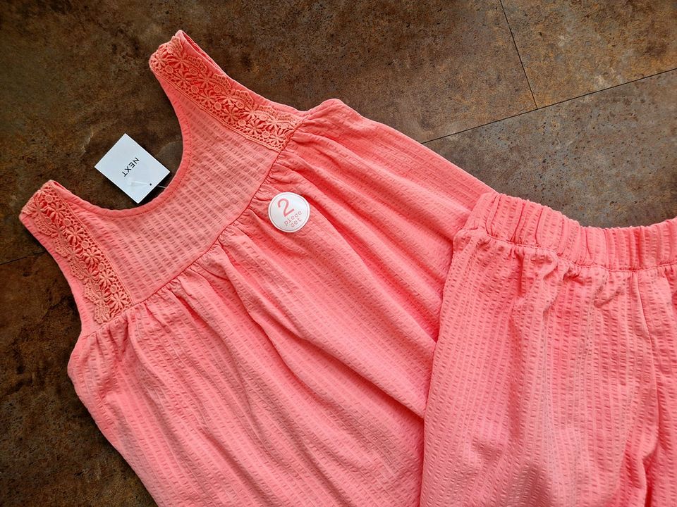 Next Set Top Shorts Hose Spitze coral neu 5/110 11/146 littlebee in München