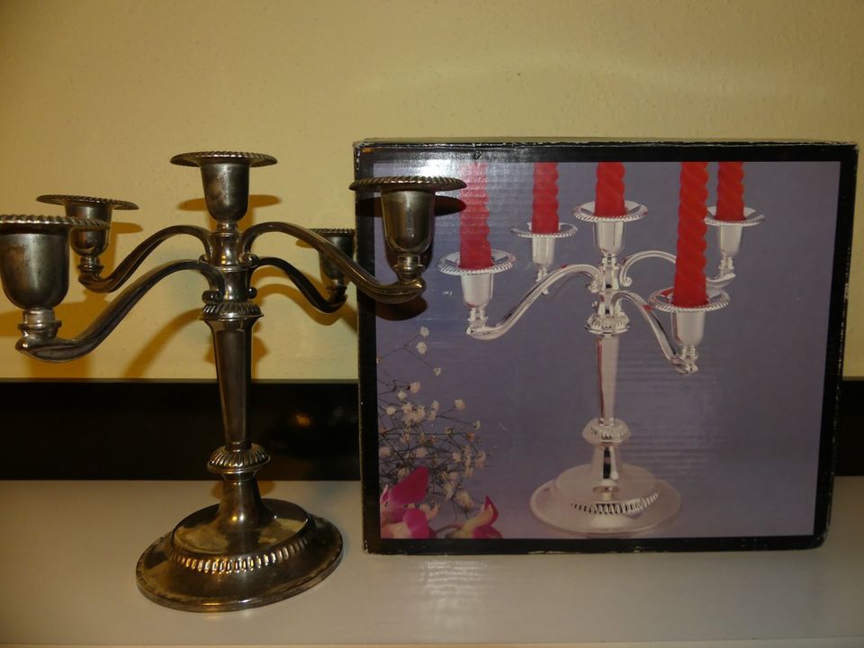 Silver Plated Candle Holder (Versilbert) in Eitting