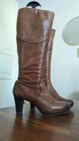 Lederstiefel Tamaris 40 Cognac braun Leder Plateau Stuttgart - Möhringen Vorschau