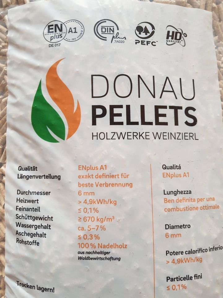 SONDERANGEBOT Donaupellets Holzpellets Pellets ENplus A1 HD+ in Ruhmannsfelden