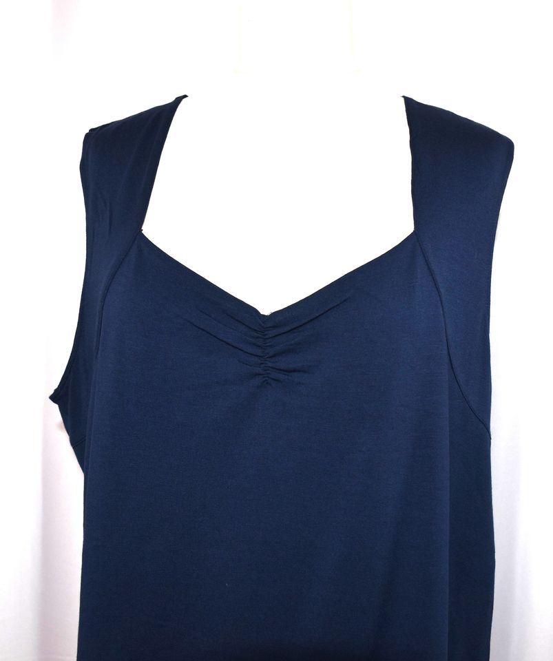 OLSEN Damen Tank Top mit Dekolleté Raffung Dunkelblau Gr. 48 in Herleshausen