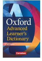 Oxford Advanced learners Dictionary NEU!!!! Rheinland-Pfalz - Mutterstadt Vorschau