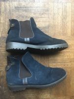 Blaue Chelsea Boots Gr. 40, Stiefeletten, Brit chic, Leder Niedersachsen - Barendorf Vorschau