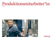 Produktionsmitarbeiter*in (m/w/d) - Dannstadt-Schauernheim Rheinland-Pfalz - Dannstadt-Schauernheim Vorschau