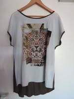 Yessica Shirt weiß khaki bedruckt Größe 40/42 Saarland - Überherrn Vorschau
