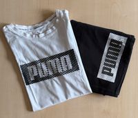 PUMA Jungen Sport Set T-Shirt + Shorts Schwarz - Weiß Größe 152 Thüringen - Straußfurt Vorschau