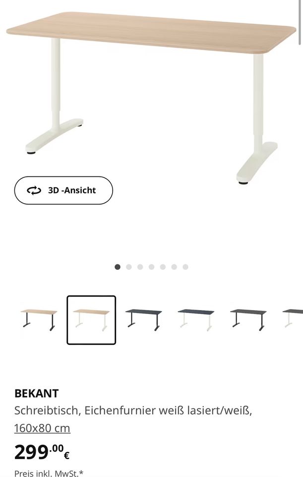Bekant Schreibtisch von IKEA Maße 160x80 cm in Berlin