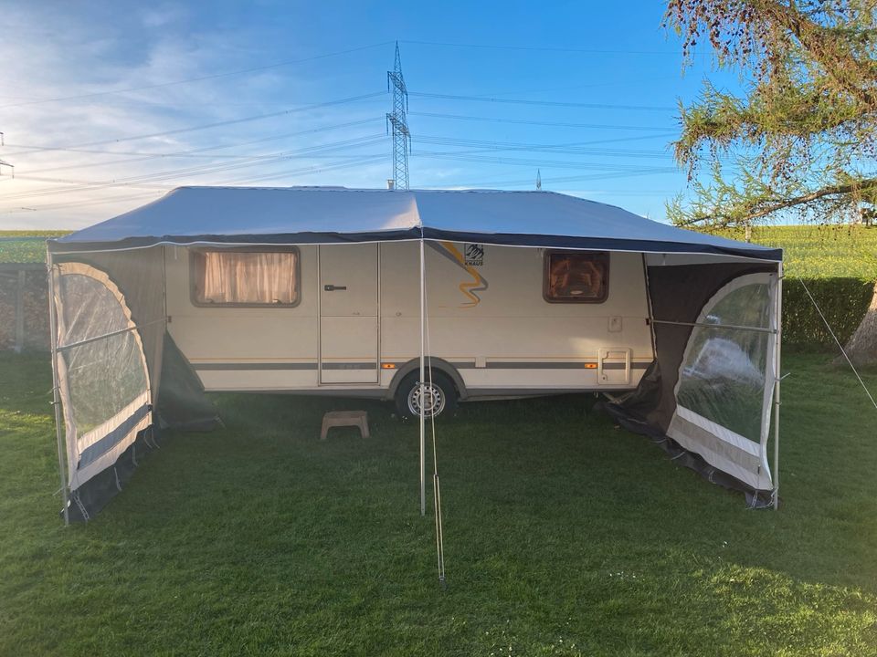 Wohnwagen Panorama-Zelt inklusive Seitenteilen und Gestänge in Waldenburg