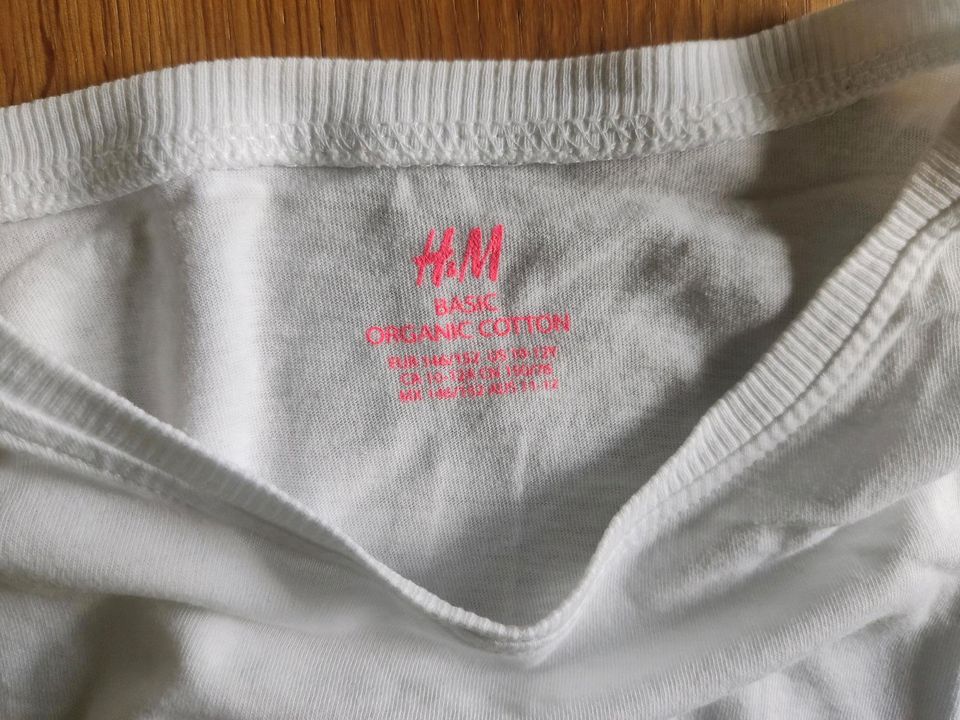 Crop top H&M weiß mit Streifen H&M 146/152 Mädchen in Schweringen