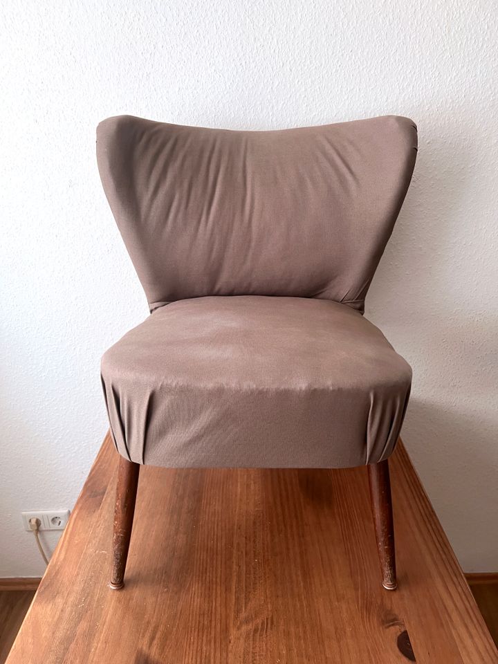 Vintage Sessel/Tiefsitzer, braun/grau, 70er Jahre, Sitzhöhe: 42cm in Köln