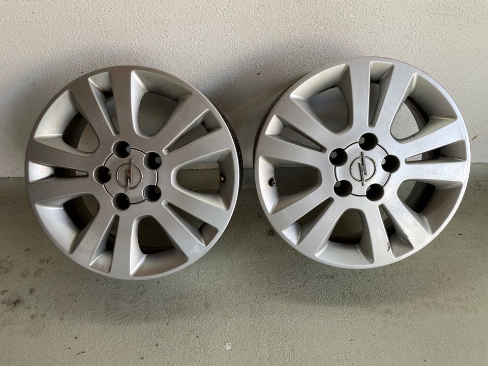 Biete für Opel Astra G  2 Original Alufelgen 16 Zoll 6Jx16ET49 in Herbrechtingen