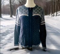 BOGNER Cardigan Gr L Schwarz Weiss Norweger Muster Strickjacke Bayern - Freising Vorschau