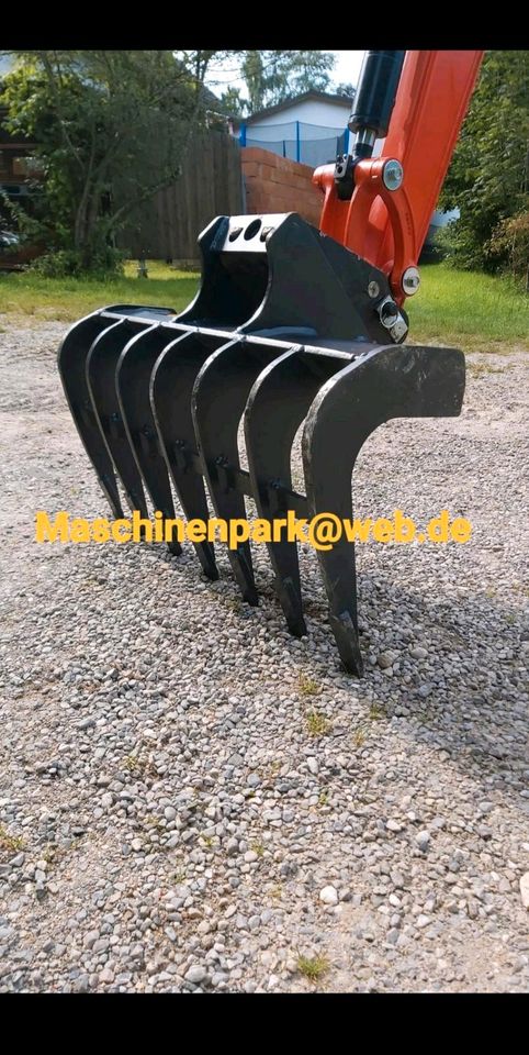 ✅️MS01 - 2er Set - 120cm Humusrechen - 80cm Roderechen Minibagger in Langenneufnach