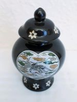 Miniatur Vintage Franklin Porzellan Schwarze Kanne mit Deckel Wei Sachsen - Schneeberg Vorschau