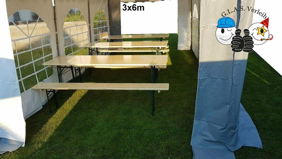 *ZU VERMIETEN* Festzelt Partyzelt Pavillon 6x3m 3Tage mieten in Kaarst