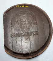 Holzschild Fassdeckel alt National Jürgens Brauerei Braunschweig Niedersachsen - Denkte Vorschau