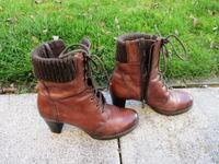 Caprice Lederstiefeletten-Booties mit Rippbündchen am Schaft Bayern - Gersthofen Vorschau