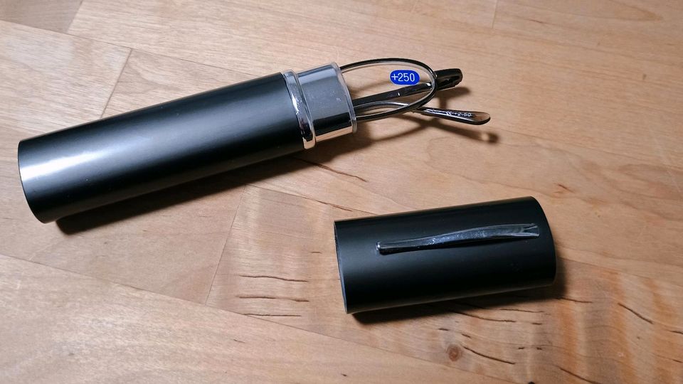 Metall Lesebrille  +2.50 Mini Kompakt mit Etui in Höchst im Odenwald