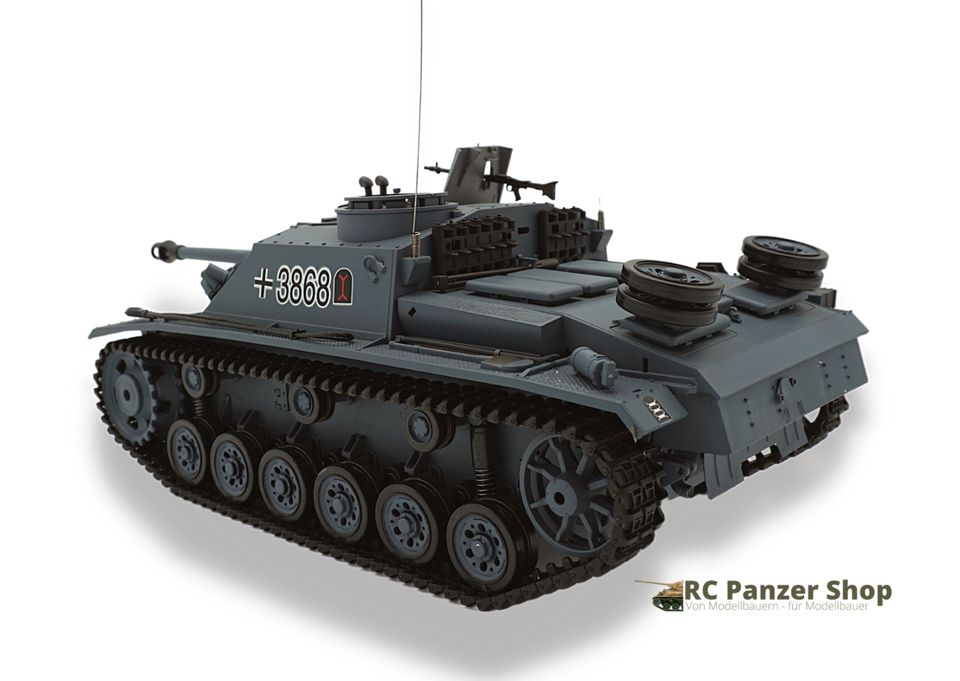 RC Panzer StuG 3 3868 1:16 2,4 V.7 Heng Long Metallgetriebe in Dachau