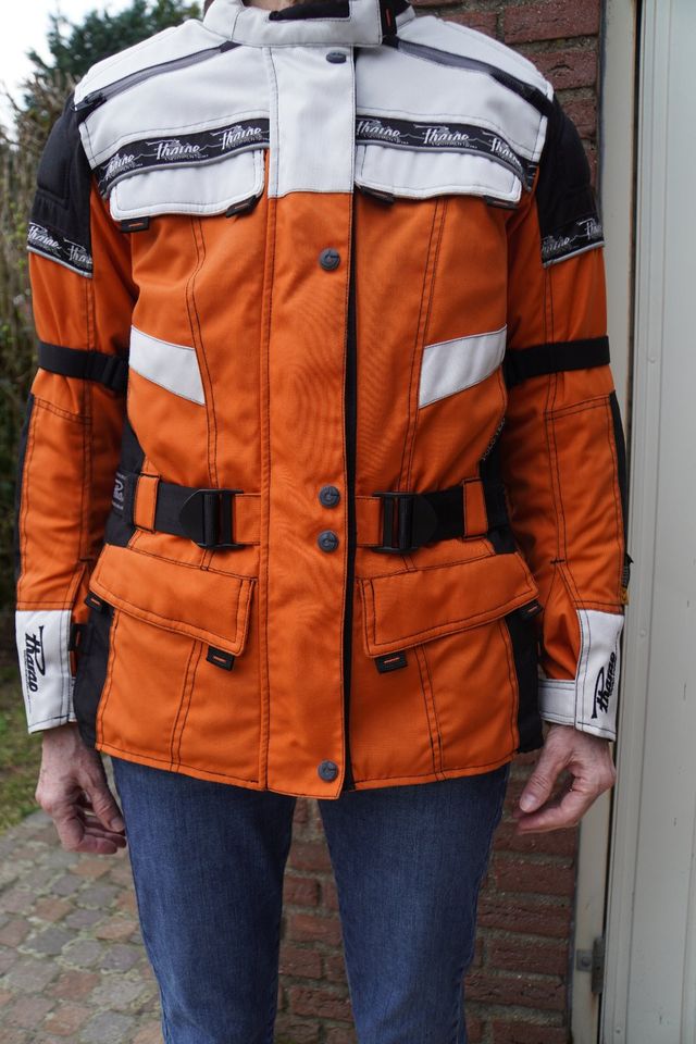 Damen Motorrad-Jacke Pharao von Polo Gr. S - orange in Langenfeld