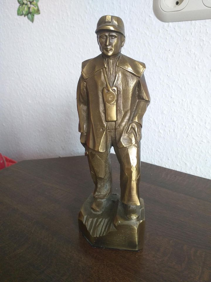 Bergmann Bergarbeiter Zeche Echt Bronze Figur Deko in Gladbeck