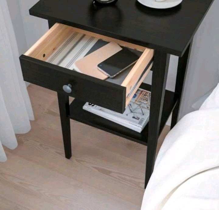 *IKEA* HEMNES Nachttisch Beistelltisch Ablagetisch schwarz-braun in Bensheim