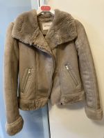 Winterjacke dunkelbeige in Wildlederoptik Hessen - Buseck Vorschau