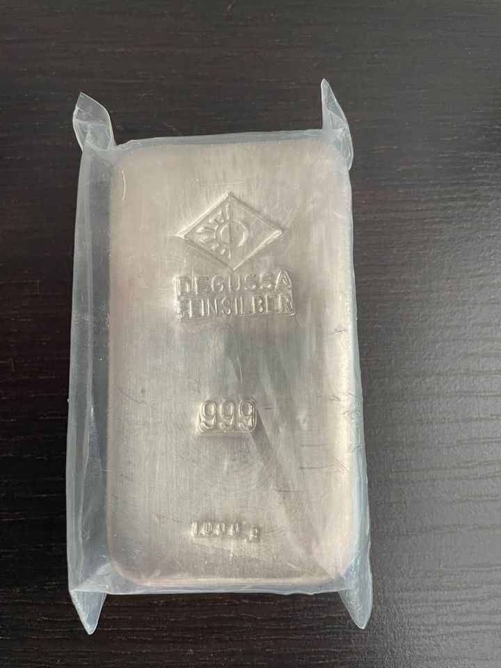 Silberbarren 1000g 1kg Degussa original verpackt ohne Nummer in Bad Rappenau
