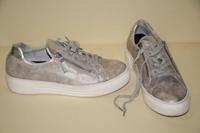 Plateau Sneaker GABOR Gr. 38 echtes silberbraun Leder Neuwertig Niedersachsen - Jork Vorschau